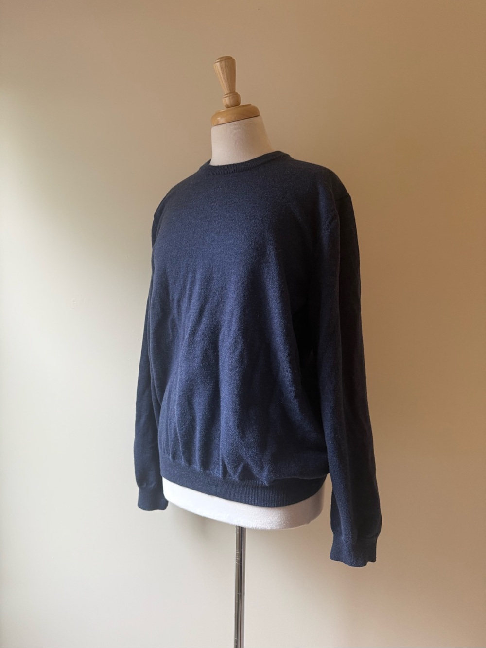 Brooks Brothers Navy Merino Wool Crewneck Sweater Unisex